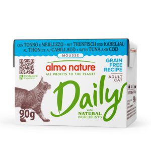 Almo Nature Daily Thon et Cabillaud en Sauce | Carton 32×90g | Chat Adulte