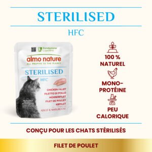 Alternative view of Almo Nature HFC Sterilised – Filet de Poulet | Carton 24×50g | Chat Adulte Stérilisé